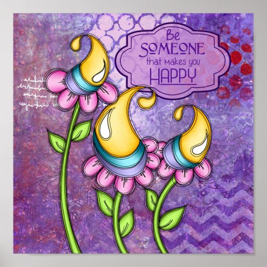 Viering positief denkend Poster van droogtrommel (Voorkant)