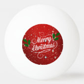 Viering Rood, Prettig Kerstfeest Pingpongbal (Achterkant)