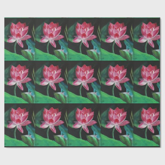 Viering Roze Lotus Glossy Wrapping Papier (Vlak)