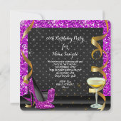 Viering roze Paarse zwarte feestdag Kaart (Achterkant)