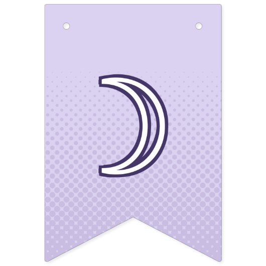 Viering Schattigee Lavendel Paarse Funky Lettering Vlaggetjes (Tweede vlag)