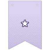 Viering Schattigee Lavendel Paarse Funky Lettering Vlaggetjes (Eerste vlag)