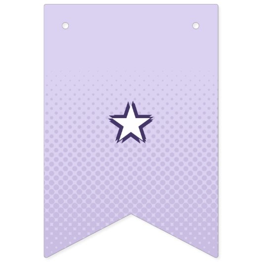 Viering Schattigee Lavendel Paarse Funky Lettering Vlaggetjes (Eerste vlag)