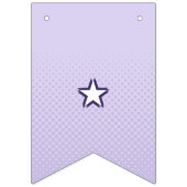 Viering Schattigee Lavendel Paarse Funky Lettering Vlaggetjes (Derde vlag)