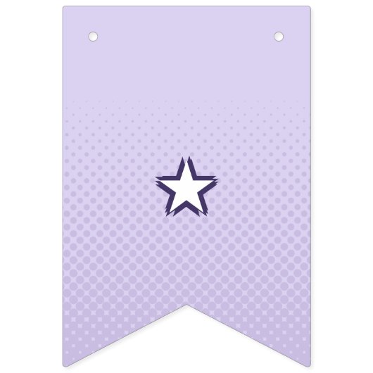 Viering Schattigee Lavendel Paarse Funky Lettering Vlaggetjes (Derde vlag)