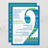 Viering Stripes nummer 2 Tweede verjaardag Kaart (Voorkant / Achterkant)