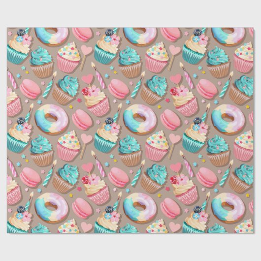 Viering Sweet Desserts Cadeaupapier (Vlak)