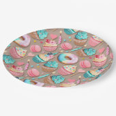 Viering Sweet Desserts Papieren Bordje (Gekanteld)