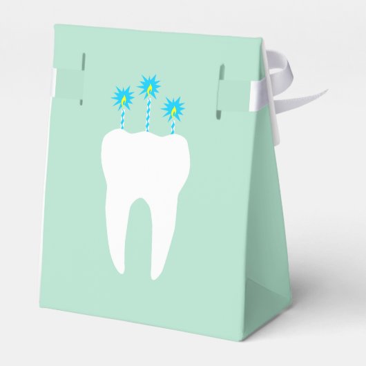 Viering tand met kaarsen bedankdoosjes (Achterkant)