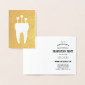 Viering tand met kaarsen folie kaarten (Display)