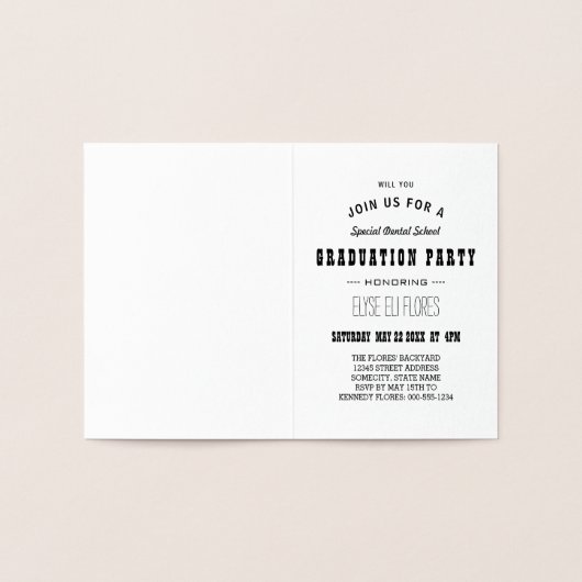 Viering tand met kaarsen folie kaarten (Binnen)