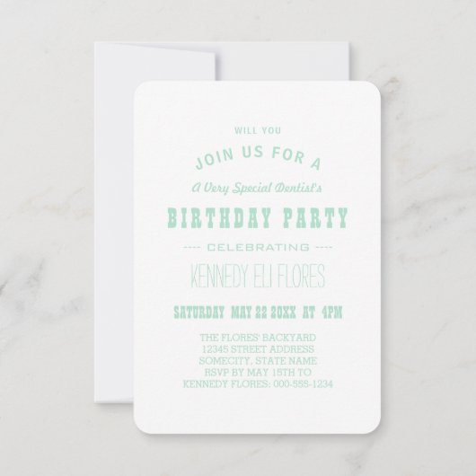 Viering tand met kaarsen kaart (Achterkant)