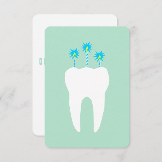 Viering tand met kaarsen kaart (Voorkant / Achterkant)