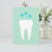 Viering tand met kaarsen kaart (Staand voorkant)