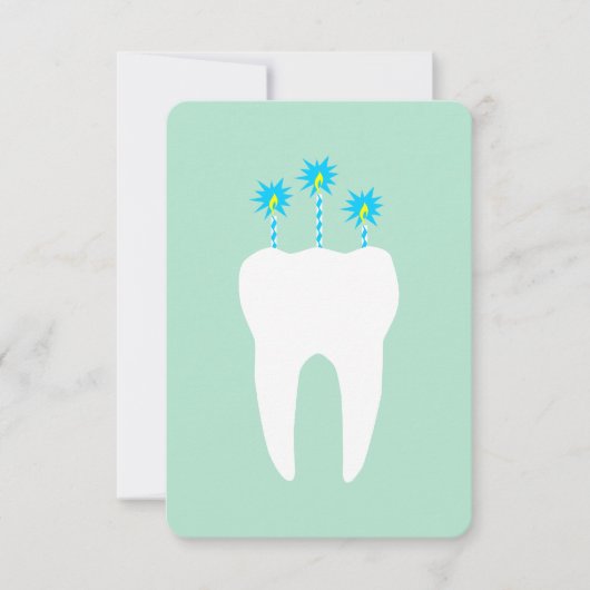 Viering tand met kaarsen kaart (Voorkant)