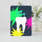 Viering tand met kaarsen kaart (Staand voorkant)