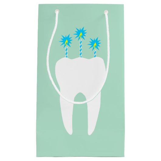 Viering tand met kaarsen klein cadeauzakje (Voorkant)