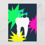 Viering tand met kaarsen uitnodiging briefkaart (Voorkant)