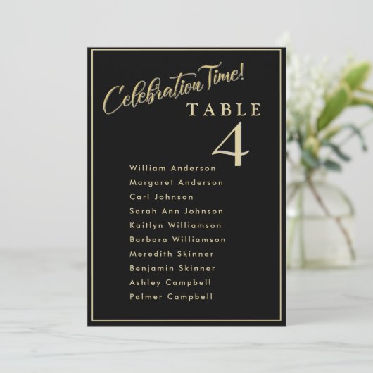 Viering Trouwzitplan Kaarten Namen van gasten (Staand voorkant)