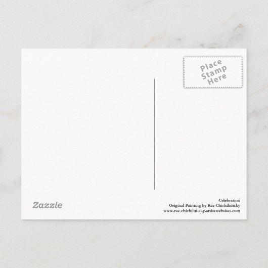 Viering Uitnodiging Briefkaart (Achterkant)