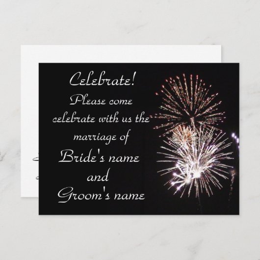 Viering! Uitnodiging Briefkaart (Voorkant / Achterkant)