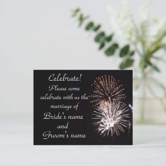 Viering! Uitnodiging Briefkaart (Staand voorkant)