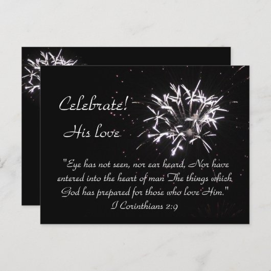 Viering! Uitnodiging Briefkaart (Voorkant / Achterkant)