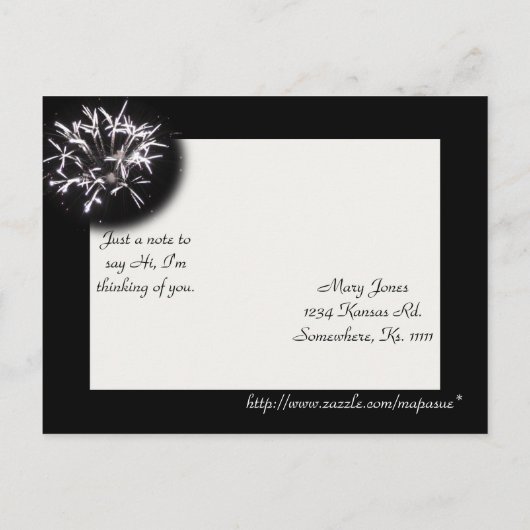 Viering! Uitnodiging Briefkaart (Achterkant)