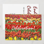 Viering! Uitnodigingen Eindejaarsfeest Tulpen (Voorkant / Achterkant)