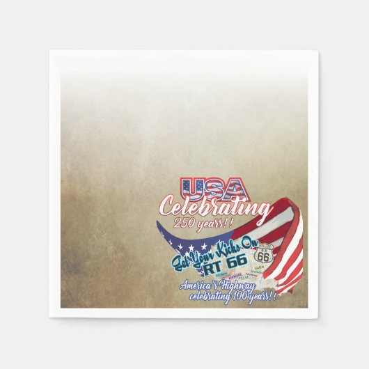 viering USA 250 onafhankelijkheid servet (Voorkant)