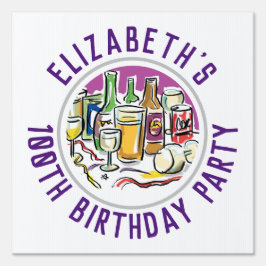 Viering van 100e verjaardag van het gebrandschrift tuinbord