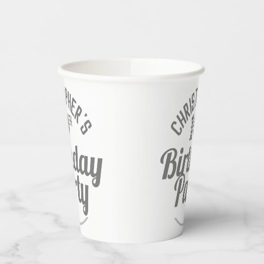 Viering van 10e verjaardag papierbekertjes papieren bekers (Links)