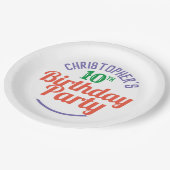 Viering van 10e verjaardag van Borden op jaarpapie Papieren Bordje (Gekanteld)