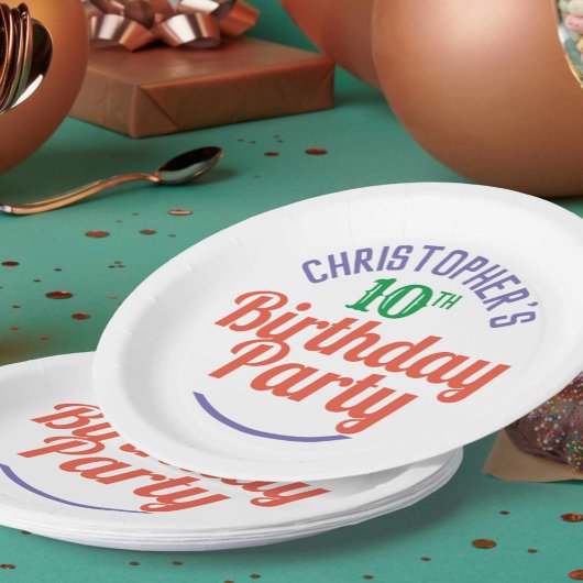 Viering van 10e verjaardag van Borden op jaarpapie Papieren Bordje