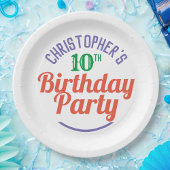 Viering van 10e verjaardag van Borden op jaarpapie Papieren Bordje