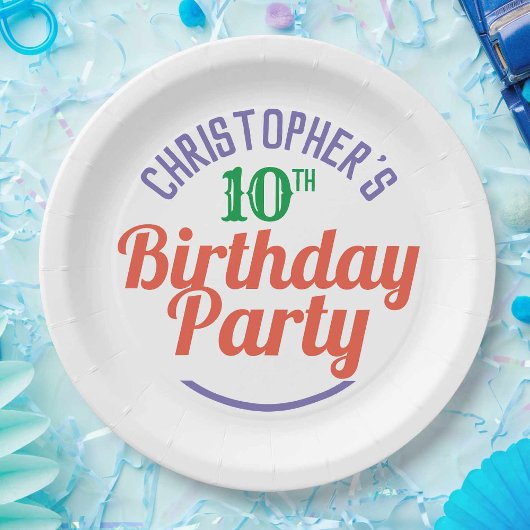 Viering van 10e verjaardag van Borden op jaarpapie Papieren Bordje