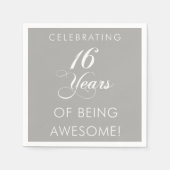 Viering van 16 jaar Geweldige partij Servet (Voorkant)