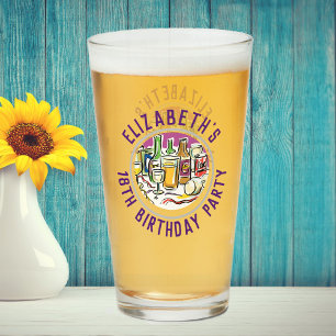 Viering van 18e verjaardag van het dagglas glas