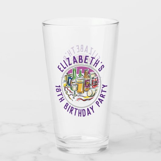 Viering van 18e verjaardag van het dagglas glas (Achterkant)