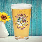 Viering van 21ste verjaardag van het dagglas glas