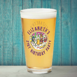 Viering van 21ste verjaardag van het dagglas glas