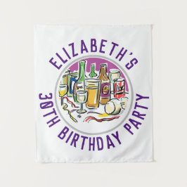 Viering van 30e verjaardag wandtapijt wandkleed