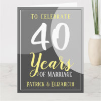 Viering van 40 jaar huwelijk