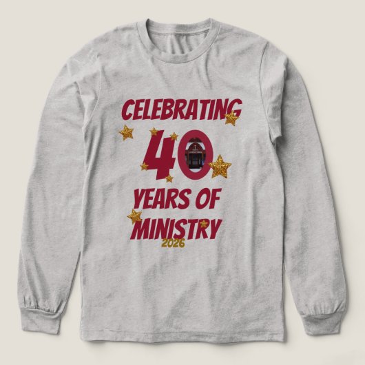 Viering van 40-jarig jubileum Tri-Blend shirt (Voorkant)
