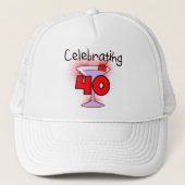 Viering van 40 T-shirts en geschenken Trucker Pet (Voorkant)