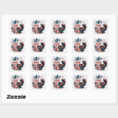 Viering van 4 juli vierkante sticker (Vel)