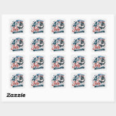 Viering van 4 juli vierkante sticker (Vel)
