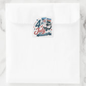 Viering van 4 juli vierkante sticker (Tas)