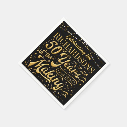 Viering van 50 jaar in het Making (50ste Anniv) Servetten (Hoek)