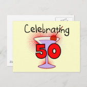 Viering van 50 T-shirts en cadeaus Briefkaart (Voorkant / Achterkant)